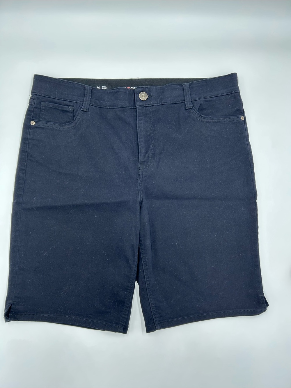 Liz Claiborne Women’s Black Stretch Twill Shorts 16 NWOT